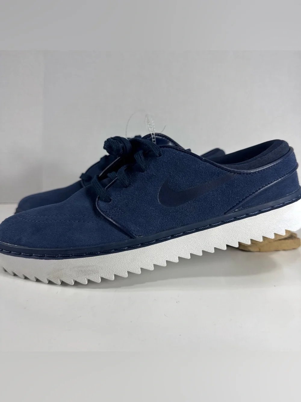 Nike Men’s Navy Suede Low-Top Sneakers